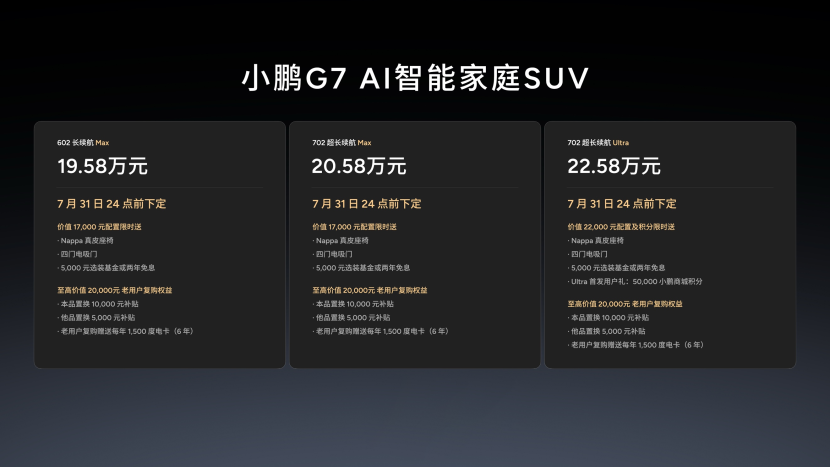 19.58万元起售！跨时代的AI汽车小鹏G7正式上市